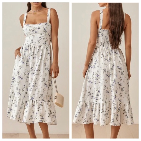 Reformation | Dresses | Nwt Reformation Maegan Linen Dress Madeline Print | Poshmark Reformation | Dresses | Nwt Reformation Maegan Linen Dress Madeline Print | Poshmark
